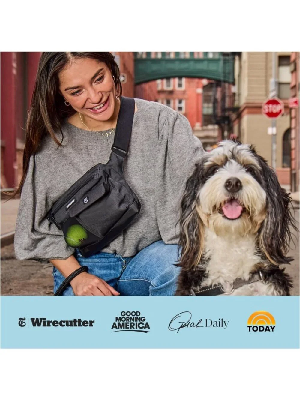 Hands-Free 2-in-1 Dog Walking Bag - Versatile, Stylish, Graphite Color